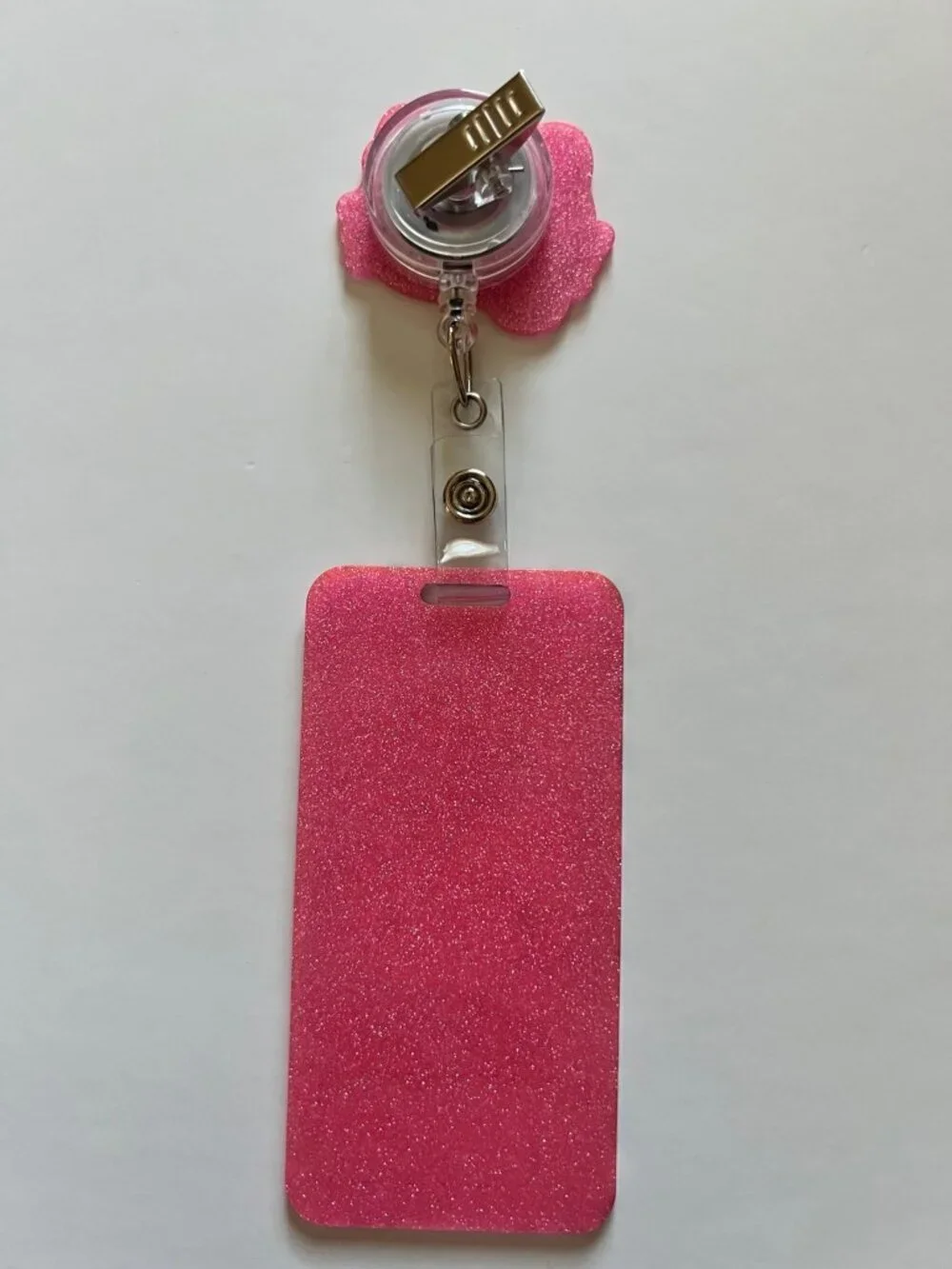 Hello Kitty Pink Leopard Retractable Badge Reel & Badge Buddy Set